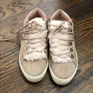 ZARA Fuzzy Sneakers Size 8 NEVER WORN